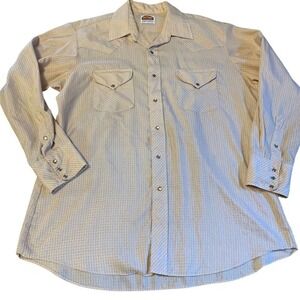 Miller‎ Western Wear Pink Striped Pearl Snap Shirt Vintage 17-34 Retro  Cowboy